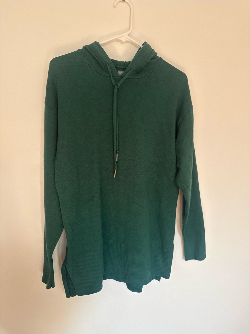 tek gear Men's Dark Green Hooded Knit Pullover